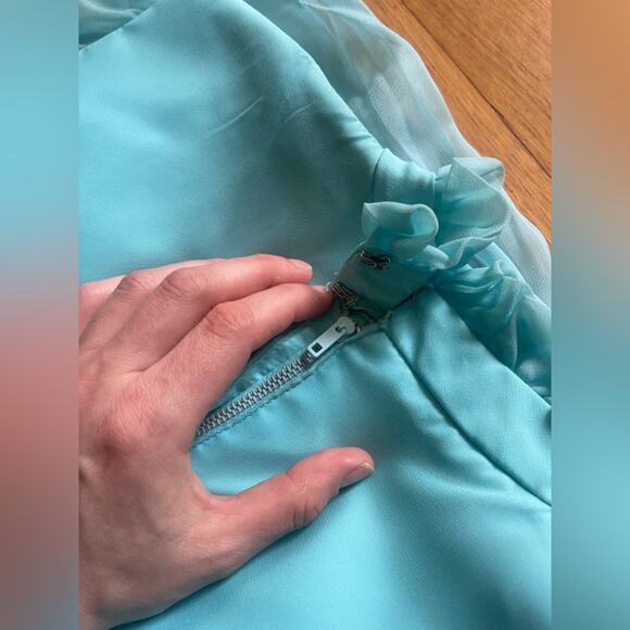 60s Vintage Chiffon Wide Leg Jumpsuit - Picture 8 of 8